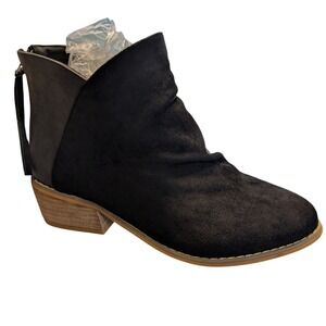 Boutique by Corkys SIS Ankle Boots Women‎ Size 8 Black New Tassel Zip